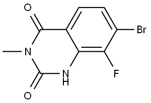 2,4(1H,3H)-Quinazolinedione, 7-bromo-8-fluoro-3-methyl- Structure