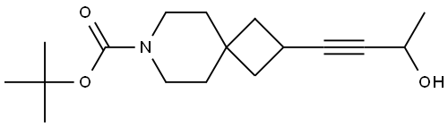 tert-butyl 2-(3-hydroxybut-1-ynyl)-7-azaspiro[3.5]nonane-7-carboxylate Structure