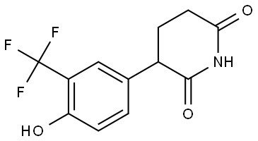 3-(4-hydroxy-3-(trifluoromethyl)phenyl)piperidine-2,6-dione Structure