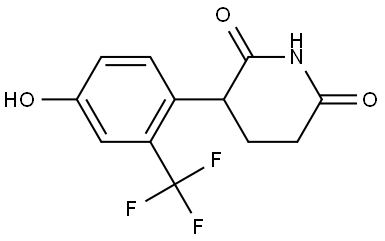 3-(4-hydroxy-2-(trifluoromethyl)phenyl)piperidine-2,6-dione Structure