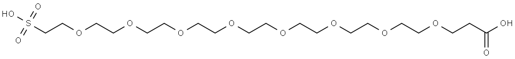 Carboxy-PEG8-sulfonic acid Structure