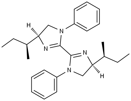 (4S,4'S)-4,4'-di((S)-sec-butyl)-1,1'-diphenyl-4,4',5,5'-tetrahydro-1H,1'H-2,2'-biimidazole Structure