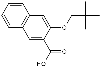 2-Naphthalenecarboxylic acid, 3-(2,2-dimethylpropoxy)- Structure