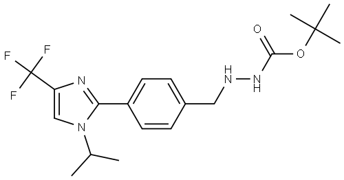 tert-butyl 2-(4-(1-isopropyl-4-(trifluoromethyl)-1H-imidazol-2-yl)benzyl)hydrazine-1-carboxylate Structure