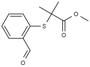 Methyl 2-[(2-Formylphenyl)thio]-2-methylpropanoate Structure