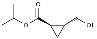 Cyclopropanecarboxylic acid, 2-(hydroxymethyl)-, 1-methylethyl ester, (1R,2R)-rel- (ACI) Structure