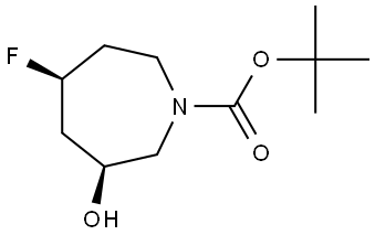 tert-butyl (3S,5S)-5-fluoro-3-hydroxy-azepane-1-carboxylate Structure