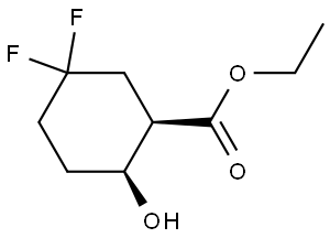 ethyl (1R,2S)-5,5-difluoro-2-hydroxy-cyclohexanecarboxylate Structure
