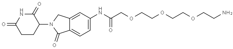 Lenalidomide-5'-CO-C1-PEG3-NH2 Structure