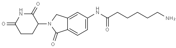 Lenalidomide-5'-CO-C5-NH2 Structure