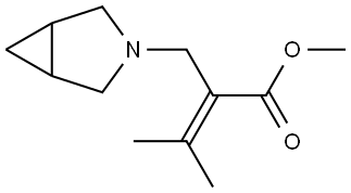 methyl 2-(3-azabicyclo[3.1.0]hexan-3-ylmethyl)-3-methyl-but-2-enoate 구조식 이미지