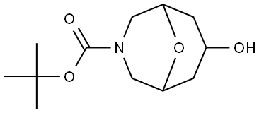 tert-butyl 7-hydroxy-9-oxa-3-azabicyclo[3.3.1]nonane-3-carboxylate 구조식 이미지