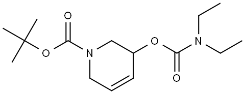 tert-butyl 3-(diethylcarbamoyloxy)-3,6-dihydro-2H-pyridine-1-carboxylate 구조식 이미지