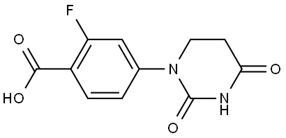 4-(2,4-dioxo-1,3-diazinan-1-yl)-2-fluorobenzoic acid Structure