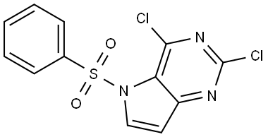 5-(benzenesulfonyl)-2,4-dichloro-pyrrolo[3,2-d]pyrimidine Structure