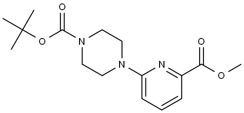 tert-butyl 4-(6-methoxycarbonyl-2-pyridyl)piperazine-1-carboxylate Structure