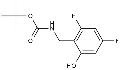 tert-butyl N-[(2,4-difluoro-6-hydroxy-phenyl)methyl]carbamate 구조식 이미지
