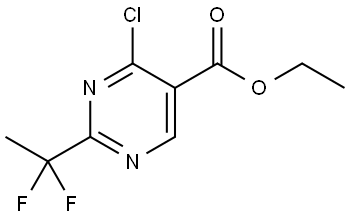 ethyl 4-chloro-2-(1,1-difluoroethyl)pyrimidine-5-carboxylate Structure