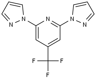 2,6-Di(1H-pyrazol-1-yl)-4-(trifluoromethyl)pyridine Structure