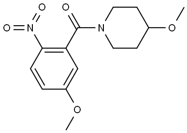 (5-methoxy-2-nitrophenyl)(4-methoxypiperidin-1-yl)methanone Structure