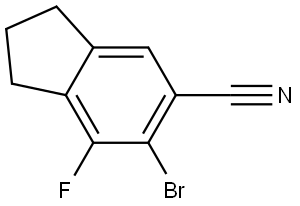 6-bromo-7-fluoro-2,3-dihydro-1H-indene-5-carbonitrile Structure