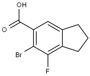 6-bromo-7-fluoro-2,3-dihydro-1H-indene-5-carboxylic acid Structure