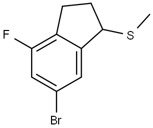 (6-bromo-4-fluoro-2,3-dihydro-1H-inden-1-yl)(methyl)sulfane Structure