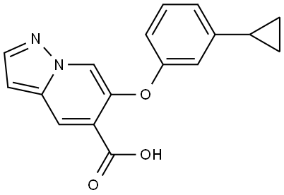 6-(3-Cyclopropylphenoxy)pyrazolo[1,5-a]pyridine-5-carboxylic acid Structure