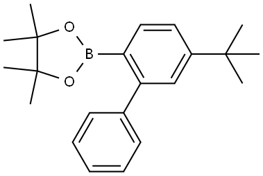 2-(5-(tert-butyl)-[1,1'-biphenyl]-2-yl)-4,4,5,5-tetramethyl-1,3,2-dioxaborolane Structure