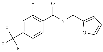 Benzamide, 2-fluoro-N-(2-furanylmethyl)-4-(trifluoromethyl)- Structure