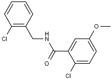 Benzamide, 2-chloro-N-[(2-chlorophenyl)methyl]-5-methoxy- Structure