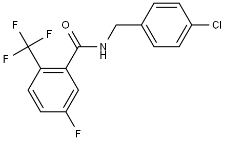 Benzamide, N-[(4-chlorophenyl)methyl]-5-fluoro-2-(trifluoromethyl)- Structure