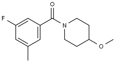 Methanone, (3-fluoro-5-methylphenyl)(4-methoxy-1-piperidinyl)- Structure