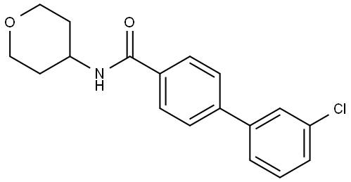 1,1'-Biphenyl]-4-carboxamide, 3'-chloro-N-(tetrahydro-2H-pyran-4-yl)- Structure