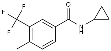 N-cyclopropyl-4-methyl-3-(trifluoromethyl)benzamide Structure