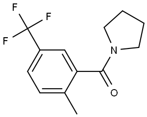 Methanone, [2-methyl-5-(trifluoromethyl)phenyl]-1-pyrrolidinyl- Structure