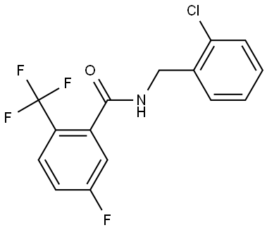 Benzamide, N-[(2-chlorophenyl)methyl]-5-fluoro-2-(trifluoromethyl)- Structure