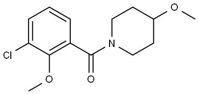 Methanone, (3-chloro-2-methoxyphenyl)(4-methoxy-1-piperidinyl)- Structure