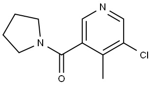 (5-chloro-4-methylpyridin-3-yl)(pyrrolidin-1-yl)methanone Structure