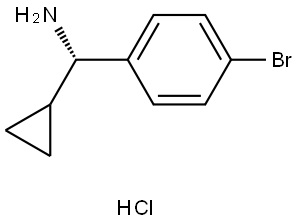 Benzenemethanamine, 4-bromo-α-cyclopropyl-, hydrochloride (1:1), (αS)- Structure