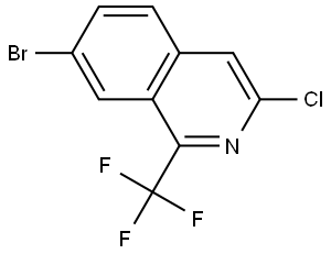 7-Bromo-3-chloro-1-(trifluoromethyl)isoquinoline 구조식 이미지