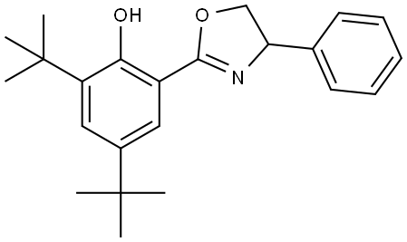 2-[(4R)-4,5-Dihydro-4-phenyl-2-oxazolyl]-4,6-bis(1,1-dimethylethyl)phenol Structure