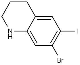 7-bromo-6-iodo-1,2,3,4-tetrahydroquinoline Structure