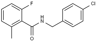 Benzamide, N-[(4-chlorophenyl)methyl]-2-fluoro-6-methyl- Structure