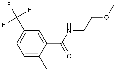 Benzamide, N-(2-methoxyethyl)-2-methyl-5-(trifluoromethyl)- Structure