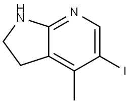 5-Iodo-4-methyl-2,3-dihydro-1H-pyrrolo[2,3-b]pyridine 구조식 이미지