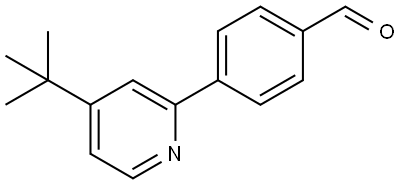 Benzaldehyde, 4-[4-(1,1-dimethylethyl)-2-pyridinyl]- Structure