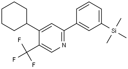 Pyridine, 4-cyclohexyl-5-(trifluoromethyl)-2-[3-(trimethylsilyl)phenyl]- Structure