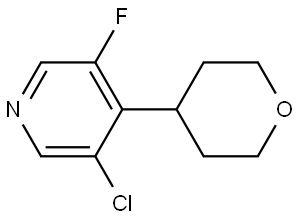 Pyridine, 3-chloro-5-fluoro-4-(tetrahydro-2H-pyran-4-yl)- Structure