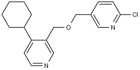 Pyridine, 2-chloro-5-[[(4-cyclohexyl-3-pyridinyl)methoxy]methyl]- Structure